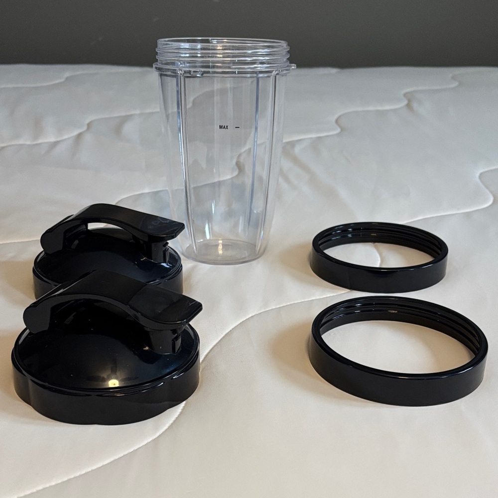 NutriBullet Blender Replacement Cup with Black Lids